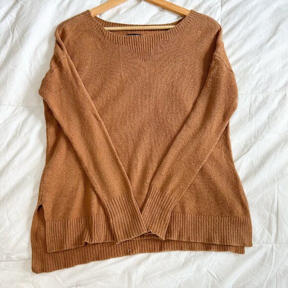 American Eagle Whoa So Soft Tan Crewneck Sweater Women’s Size Small - Picture 6 of 8
